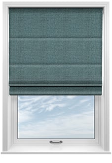 Jakarta, Cerulean - Motorised Roman Blind